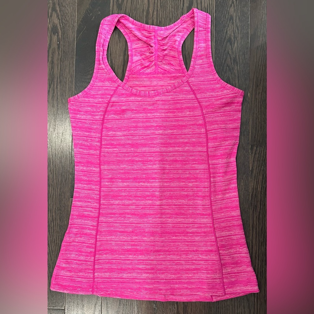 Pink Racerback Athletic Tank Top